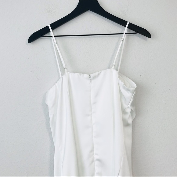 New! Lulus Romantic Allure White Satin Wedding Bridal Mini Dress - Picture 6 of 11